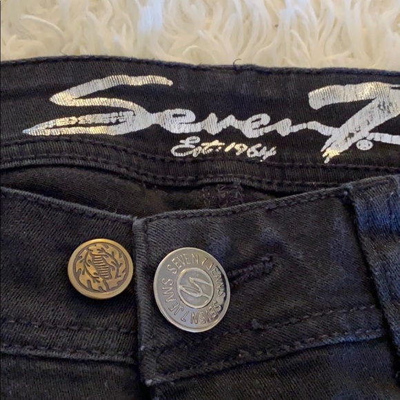 Seven 7 Black Jeans Skinny Skinny Size 8 - Picture 3 of 5